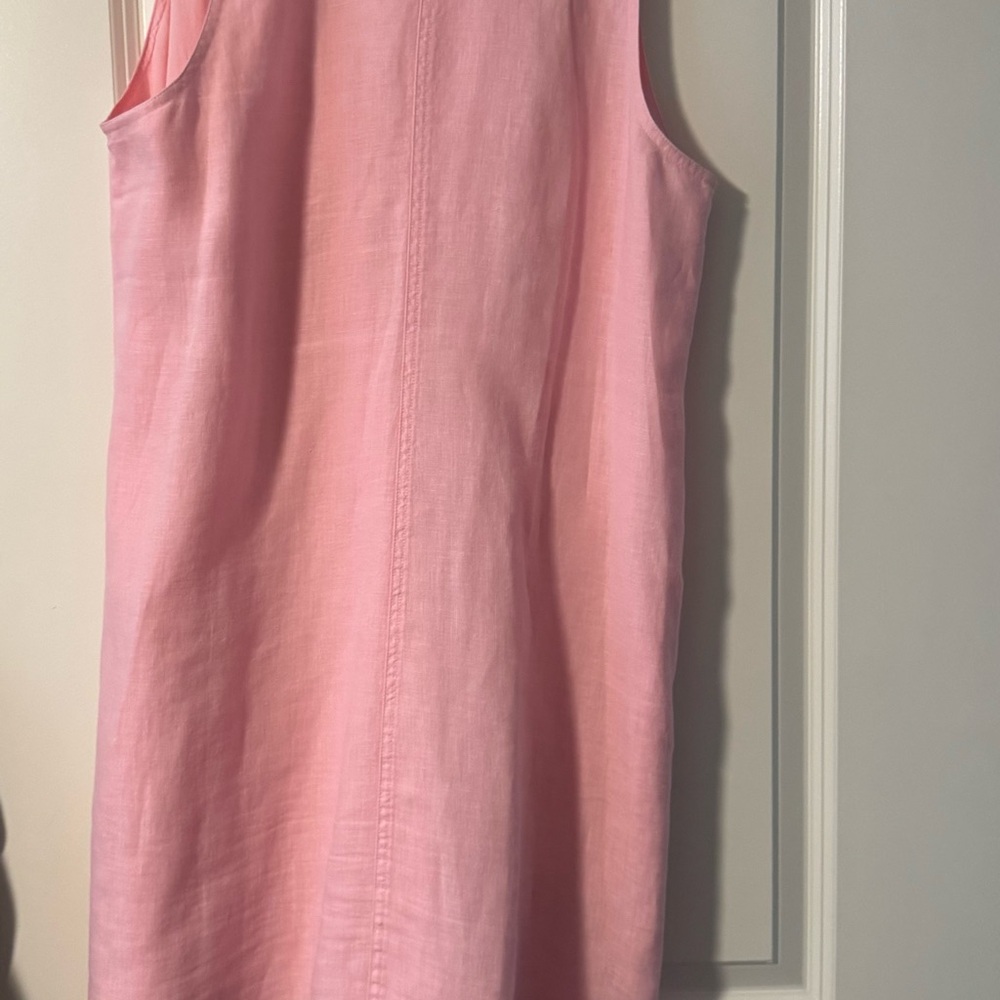 Tommy Bahama Pink Sleeveless Mini Dress with Ruffle V-Neck - Picture 4 of 4